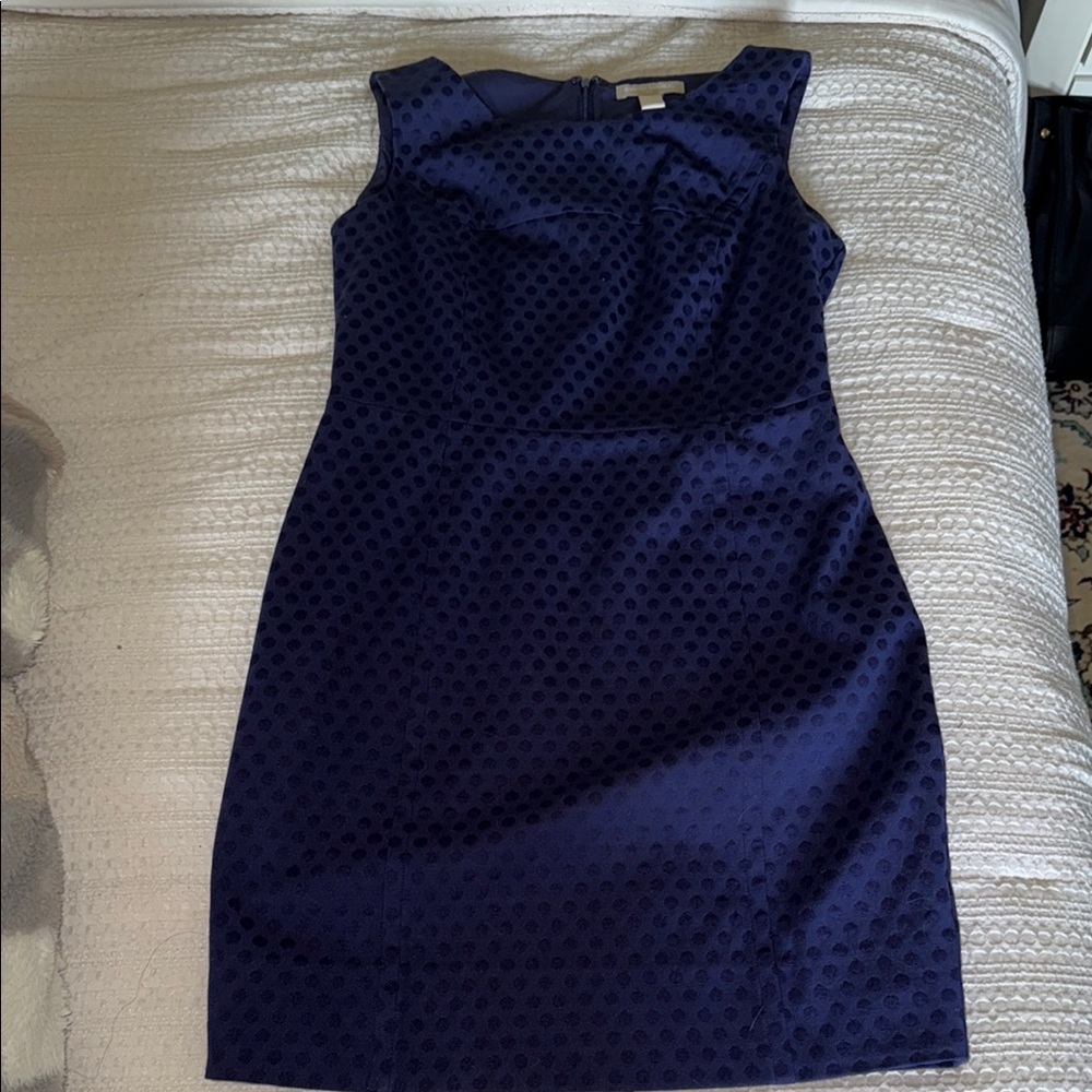 Banana Republic Blue Sheath Mini Dress Square Neck Sleeveless